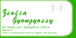 zsofia gyongyossy business card
