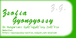 zsofia gyongyossy business card